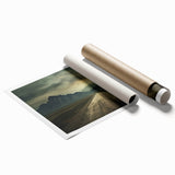 Extra large rolled print of an abstract floral design in soft pastel shades.