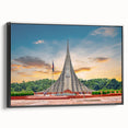 Black and white landscape art painting of Bangladesh on framed canvas, ideal for bedroom wall decor.