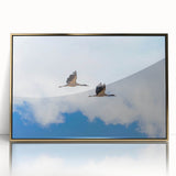 Large art print of a Bhutanese landscape in gold and green tones, framed acrylic, ideal for modern art wall decor.