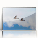 Framed acrylic print of a serene Bhutanese landscape in soft pastel shades, ideal for modern art wall decor.