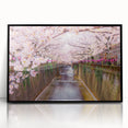Large abstract wall art depicting a stylized Japanese landscape in muted black and gray tones on framed acrylic.