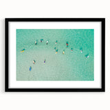 Extra large abstract art print depicting colorful, textured Malaysian scenery on a framed black canvas.