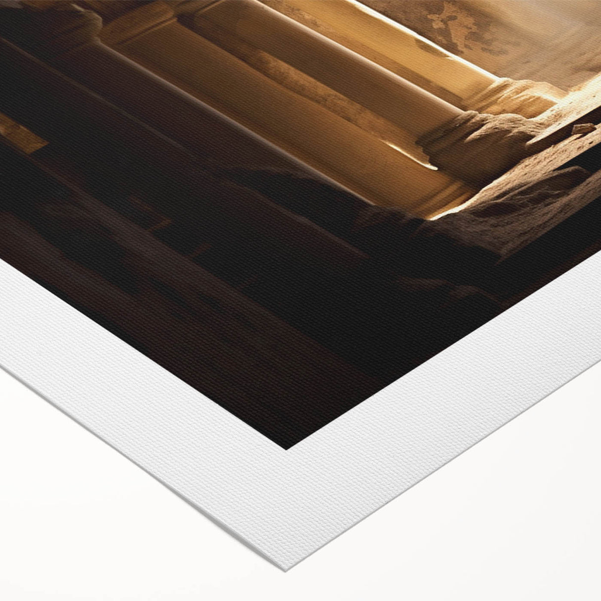 Art deco poster featuring a Mongolian landscape in muted earth tones on rolled canvas, suitable for dining room decor.