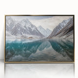 Large art print of a scenic Pakistani landscape in gold tones on framed acrylic, suited for modern nursery wall decor.