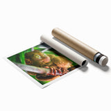 Extra large rolled print of a serene Philippine landscape with vibrant greenery and floral elements.