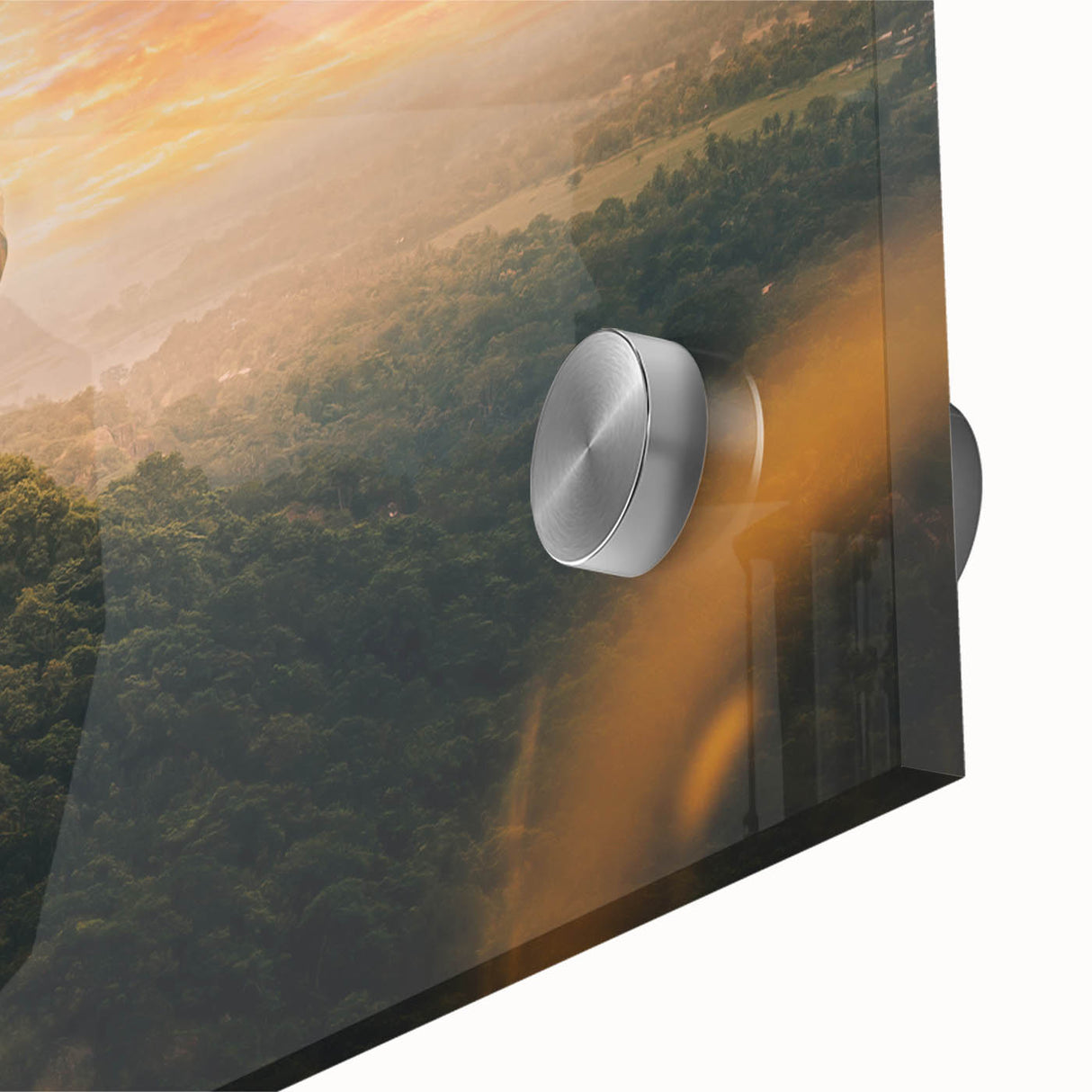 Large abstract wall art of a Sri Lankan landscape in muted earth tones on acrylic glass, suitable for dining room decor.