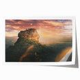 Extra large rolled print of a Sri Lankan landscape with lush greenery and vibrant florals, ideal for dining room wall art.