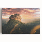 Black and white stretched canvas of a Sri Lankan landscape, ideal for kitchen wall art.