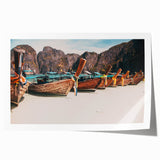 Extra large rolled print featuring a serene Thai landscape with lush greenery and floral elements.