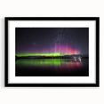 Extra large abstract art print featuring a colorful, textured depiction of Tasmania scenery on a black framed canvas.
