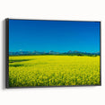 Black and white framed canvas depicting Alberta landscape, ideal for bedroom wall art.
