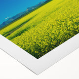 Art deco poster of Alberta, Canada scenery in muted earth tones on rolled canvas, suitable for dining room wall art.