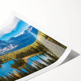 Extra large wall art featuring line art flowers in muted earth tones on a rolled print, suitable for large living room decor.