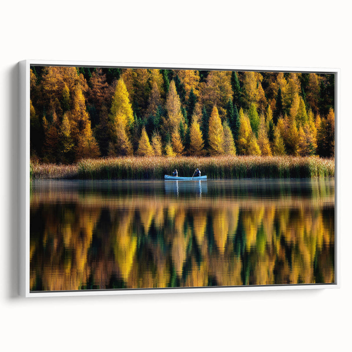 Vintage poster art of Manitoba scenery on extra large framed canvas, featuring vibrant colors against a black background.
