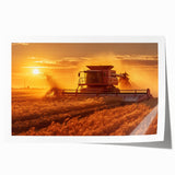 Extra large rolled print of Saskatchewan scenery with vibrant green floral elements, ideal for art wall dining room.