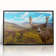 Large abstract wall art depicting Yukon scenery in muted earth tones on a framed acrylic, ideal for modern living room decor.