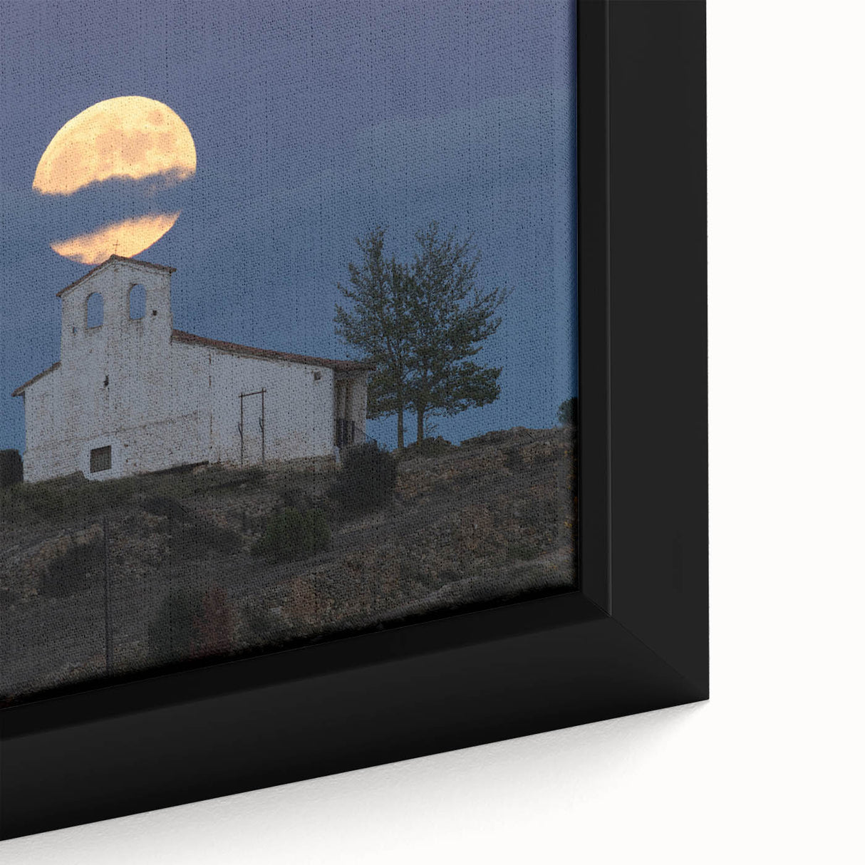 Extra large framed canvas featuring a textured, colorful Caribbean scenery in black, ideal for living room decor.