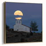 Framed canvas depicting a serene Caribbean landscape in silver and gold tones, ideal for bedroom wall art.