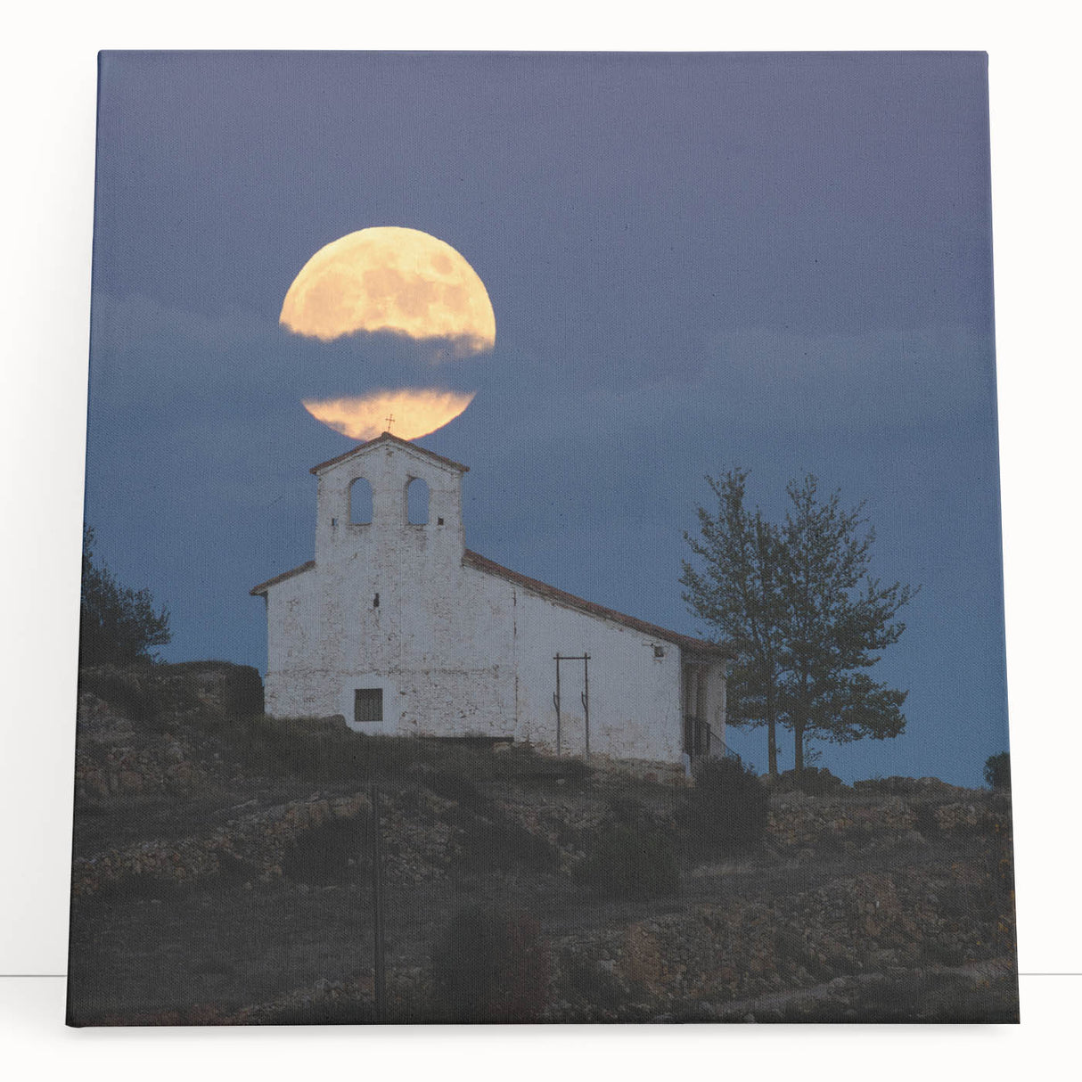 Black and white stretched canvas of Caribbean Antigua scenery, ideal for kitchen wall art.