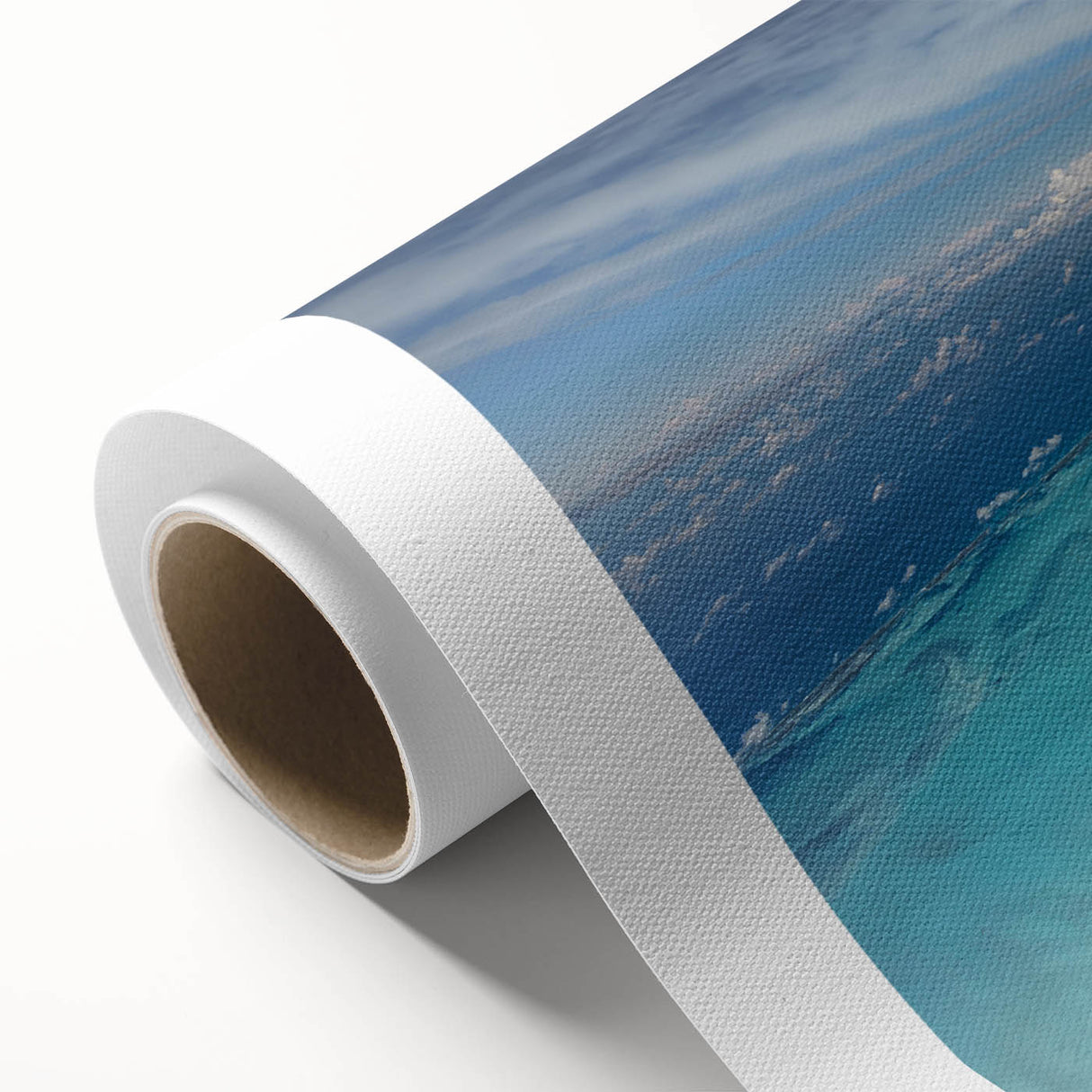 Art deco style poster of the Caribbean Bahamas scenery on rolled canvas.