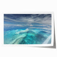 Extra large rolled print featuring a serene Caribbean Bahamas scenery with lush floral elements in vibrant hues.