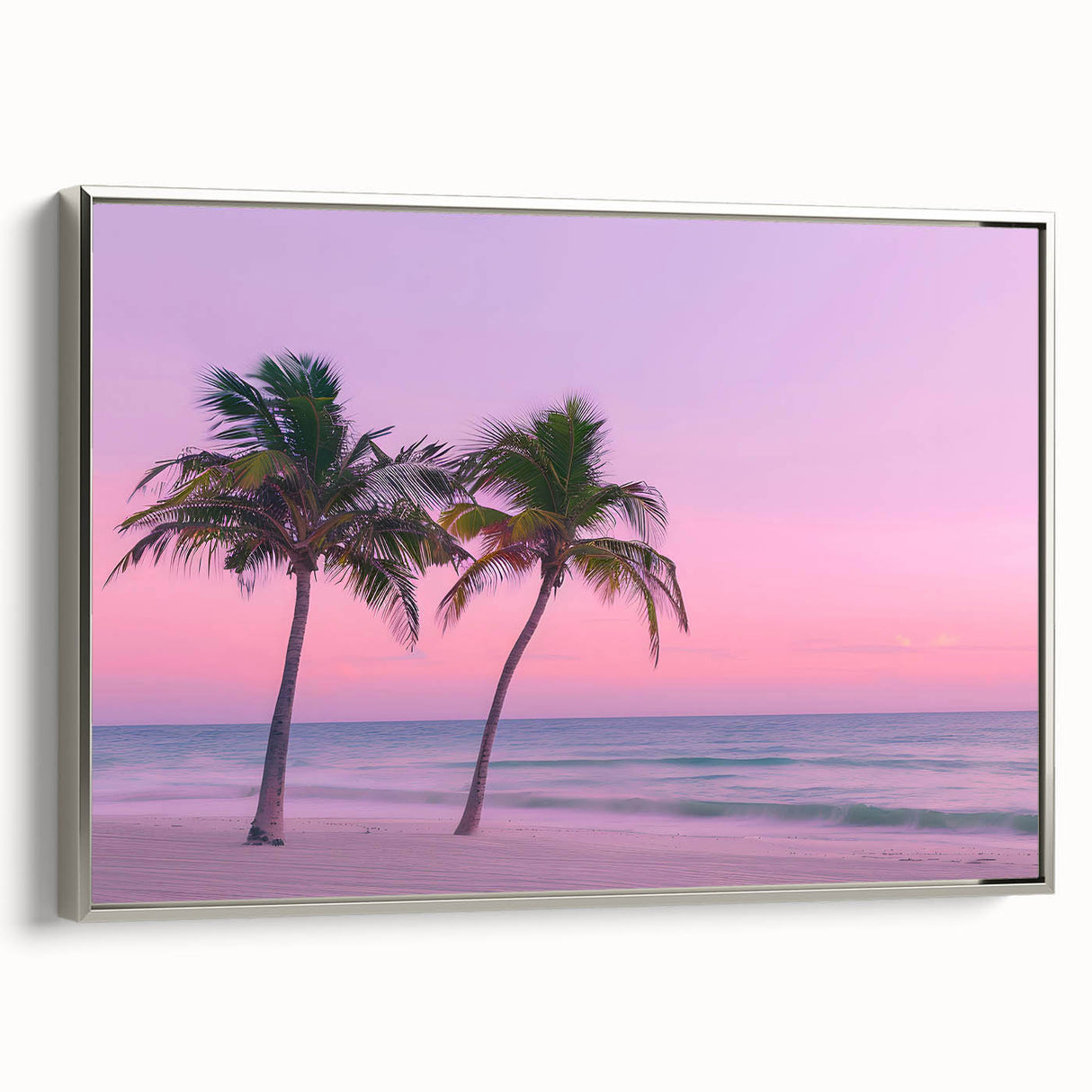Framed canvas of a vintage Barbados landscape in muted earth tones, ideal for bedroom wall art.