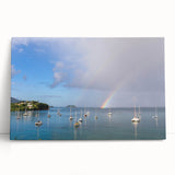 Black and white photo of Caribbean Martinique scenery on large stretched canvas, ideal for kitchen wall art.