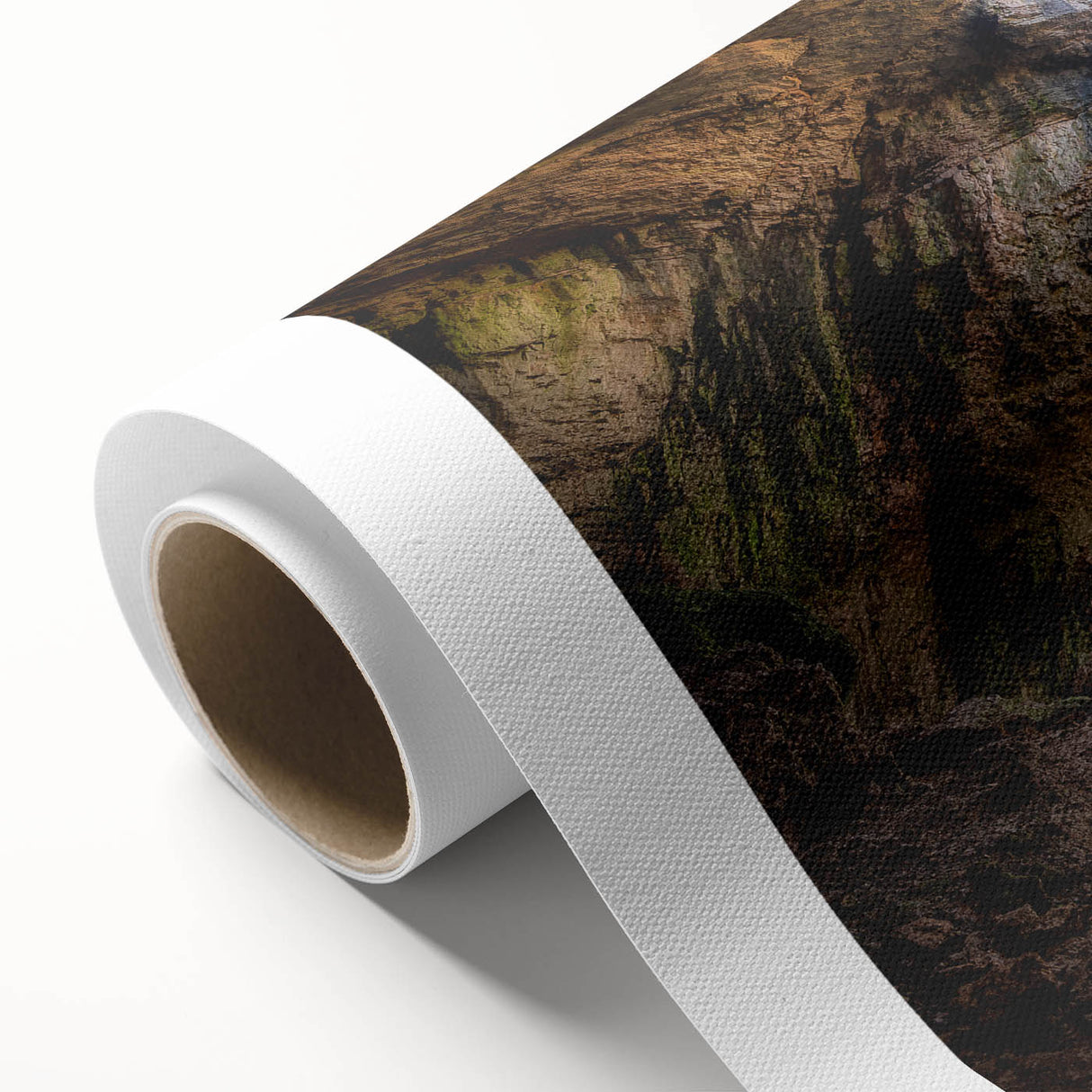 Art deco style poster of a European Bulgarian landscape in pastel hues on rolled canvas, ideal for nursery wall art.