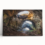 Black and white photograph of a European street scene on large stretched canvas, suitable for kitchen wall art.