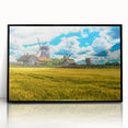 Large abstract wall art depicting a European Estonian landscape in muted earth tones on a framed acrylic.