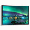 Black and white landscape art painting of a Finnish scenery on framed canvas, suitable for bedroom decor.