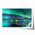 Rolled print of a serene Finnish landscape with lush greenery and a calm lake, in soft natural tones.