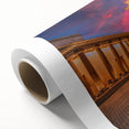 Art deco poster of Berlin skyline in muted gray, ideal for nursery wall art or dining room ambiance, on rolled canvas.