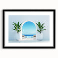 Extra large abstract art print of a colorful European landscape, textured in a black frame, ideal for living room decor.
