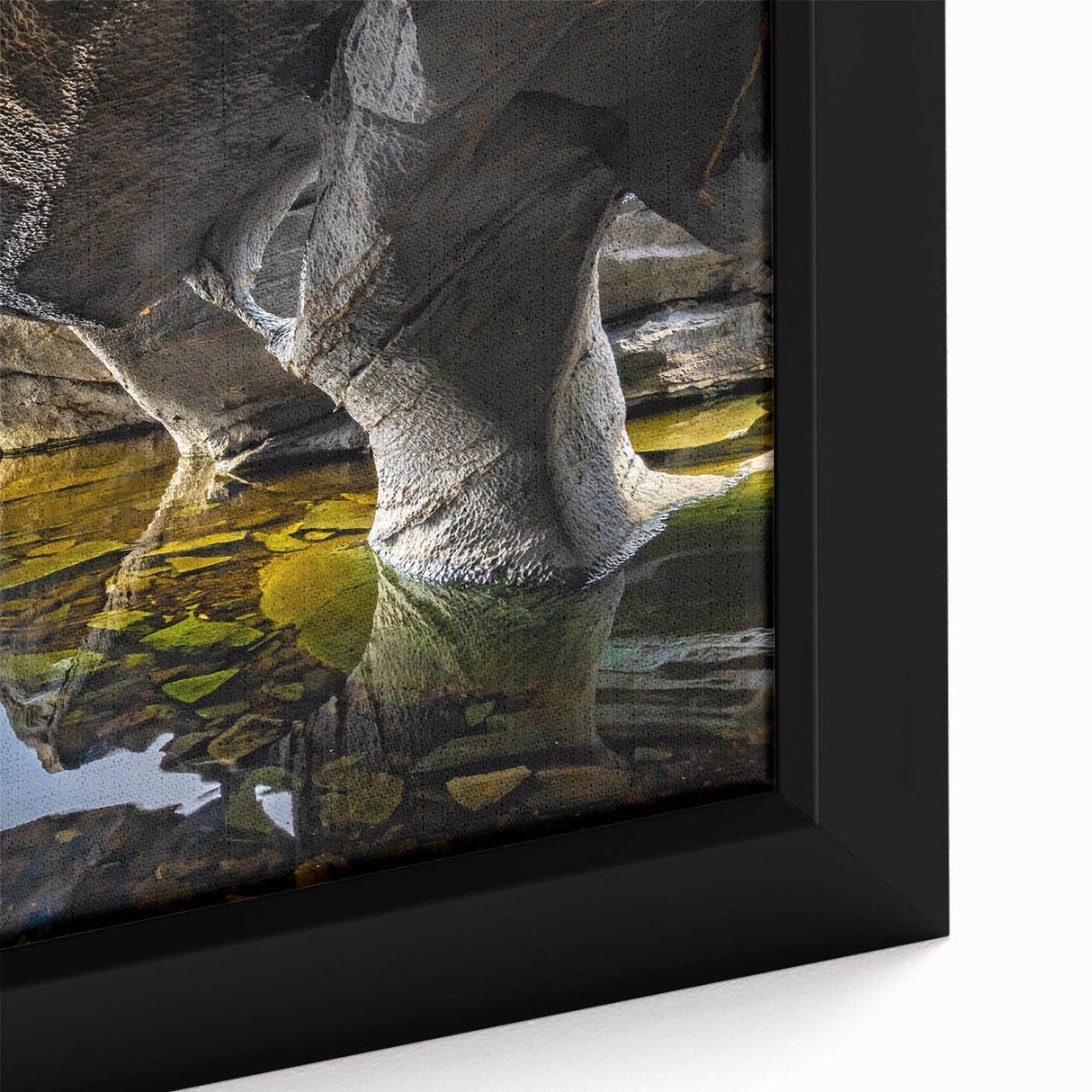 Extra large framed canvas featuring a textured black wall art of a colorful Irish scenery, ideal for living room decor.