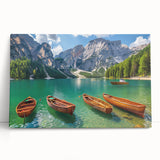 Large black and white canvas print of the Dolomites in Italy, ideal for kitchen art.