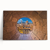 Black and white stretched canvas of Florence scenery, ideal for kitchen wall art.