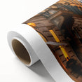 Art Deco poster of Rome featuring soft pastel shades on rolled canvas, ideal for nursery wall art.