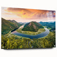 Acrylic print of a vibrant Montenegro landscape, suited for bedroom or dining room decor.