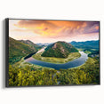 Black and white landscape art painting of Montenegro on framed canvas, ideal for bedroom wall decor.