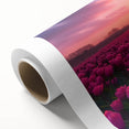 Art deco poster of a serene Dutch landscape in soft pastel colors, rolled canvas, suitable for nursery wall art.