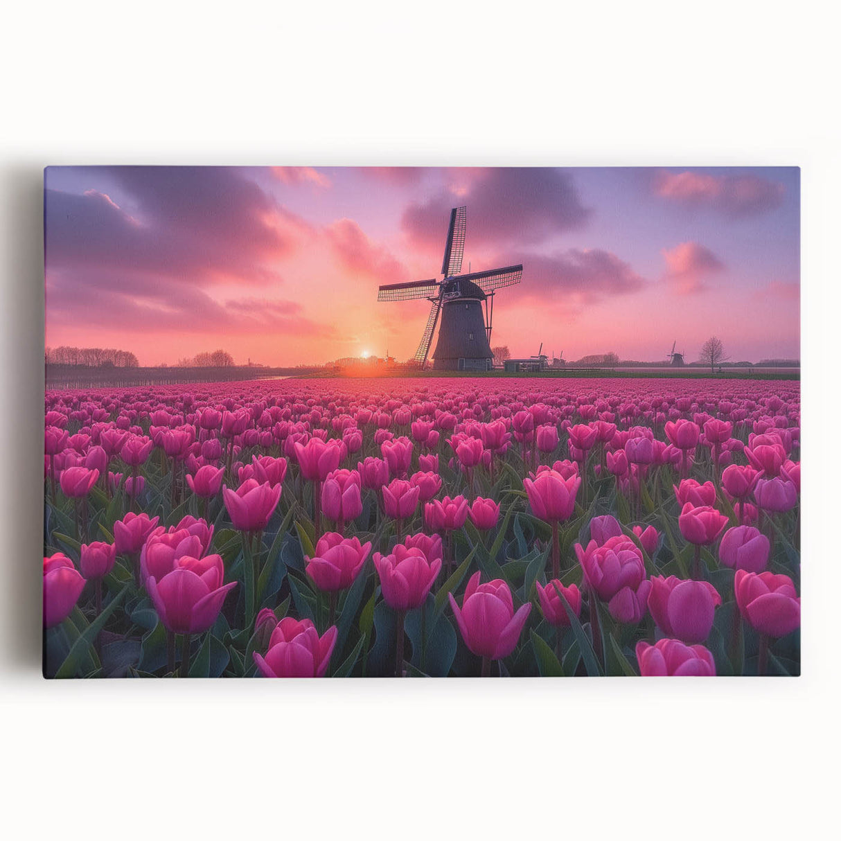 Black and white stretched canvas featuring a scenic European landscape, ideal for kitchen wall art or bedroom ambiance.