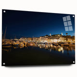 Acrylic print of Porto, Portugal scenery in muted earth tones, ideal for dining room decor.