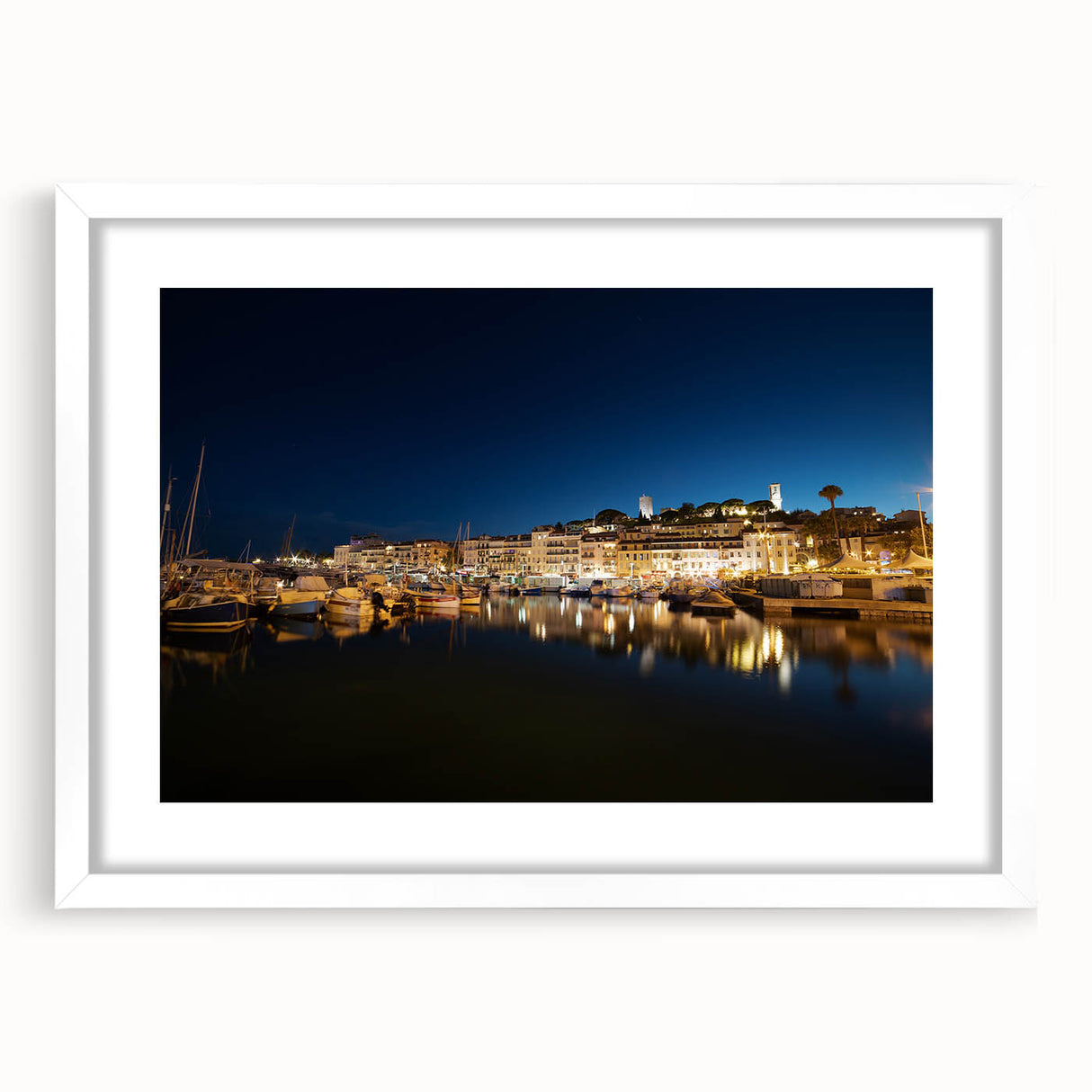 Textured abstract art print of Porto scenery in muted earth tones, framed with a white mat, ideal for bedroom art.
