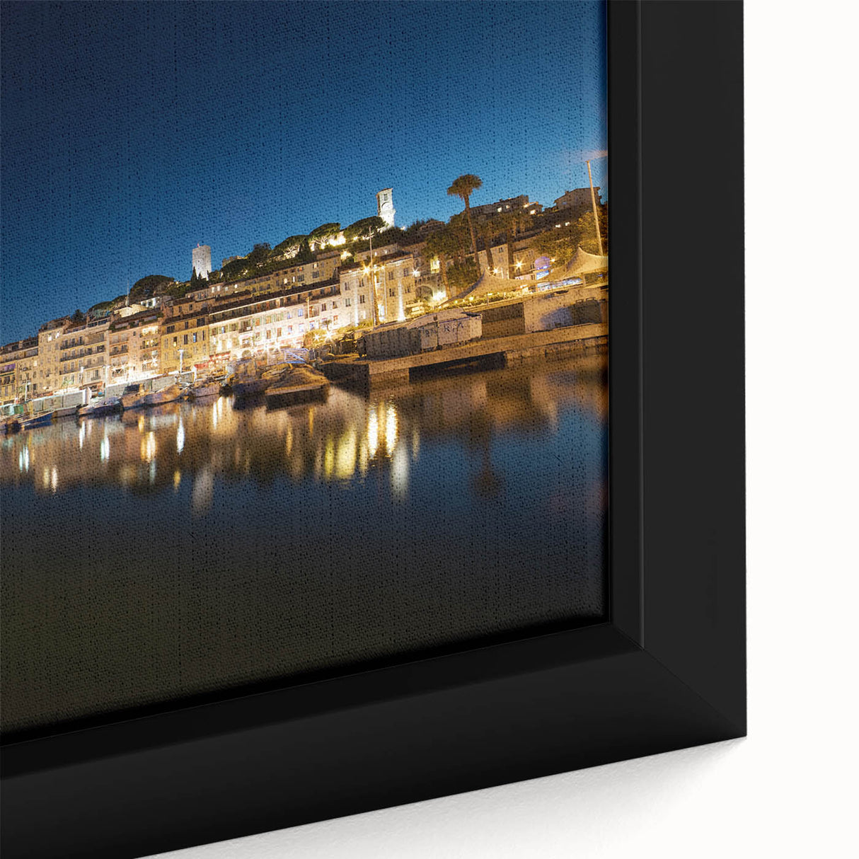 Extra large framed canvas featuring a textured portrayal of Porto, Portugal in black with colorful accents.