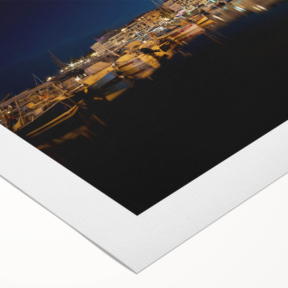 Art deco poster of Porto, Portugal with vibrant blue and white tones on rolled canvas, suitable for dining room decor.
