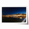 Extra large rolled print of Porto, Portugal with vibrant blue and white tones, ideal for dining room wall art.