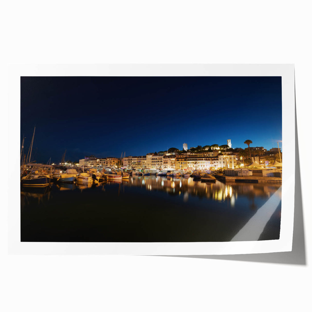 Extra large rolled print of Porto, Portugal with vibrant blue and white tones, ideal for dining room wall art.