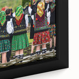 Extra large black wall art featuring a textured Romanian landscape on framed canvas, ideal for living room decor.
