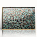 Art Deco style poster of a European scenery, in muted gold and blue tones, acrylic framed, ideal for modern art wall decor.